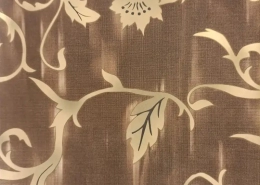 Golden Flower Brown Background Finish Foil For Wall Decor DW18267