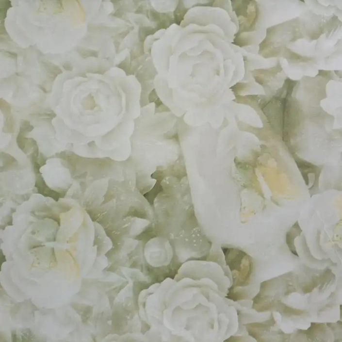 Green & White Flower Finish Foil For MDF DW18256-2