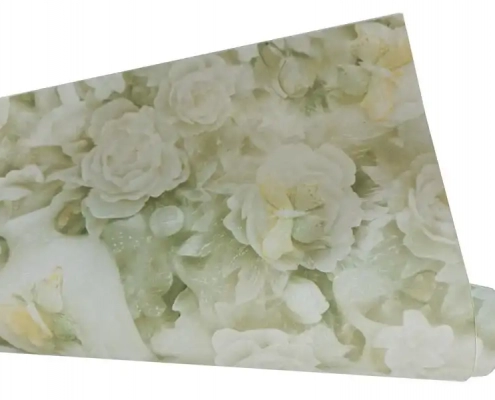 Green & White Flower Finish Foil For MDF DW18256-2 for sale