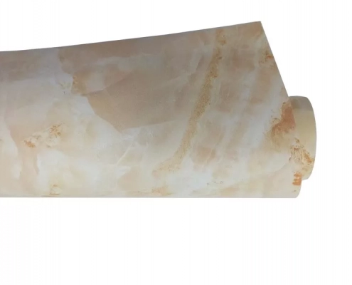 Light Yellow Marble Melamine Sheet For Cabinet Panel DW18208