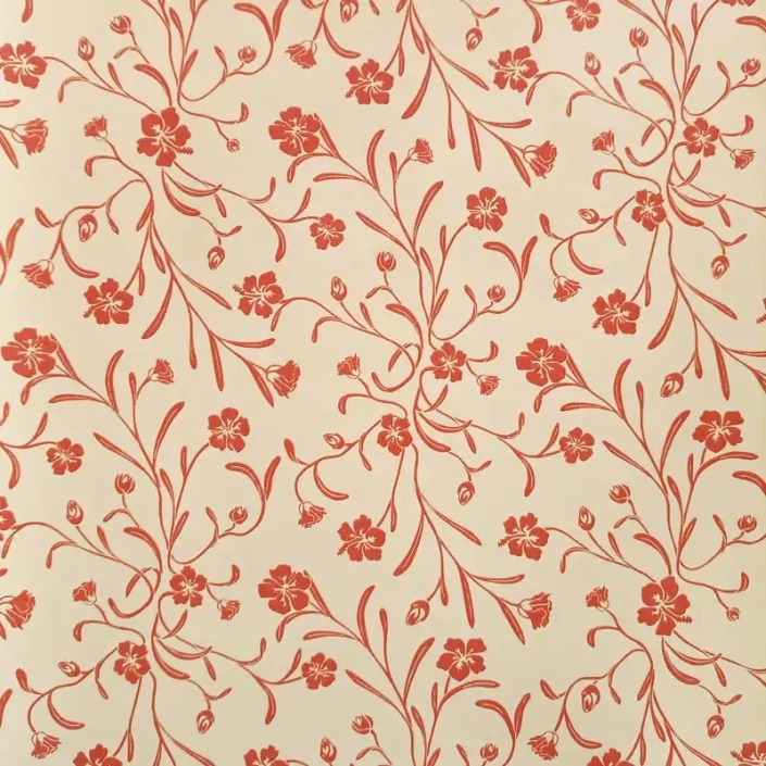 Red Flower Melamine Furniture Sticky Paper For MDF Board DW18440 for sale