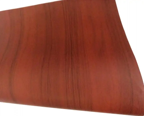Red Wood Melamine Paper For Furniture Wardrobe DW18137 for sale