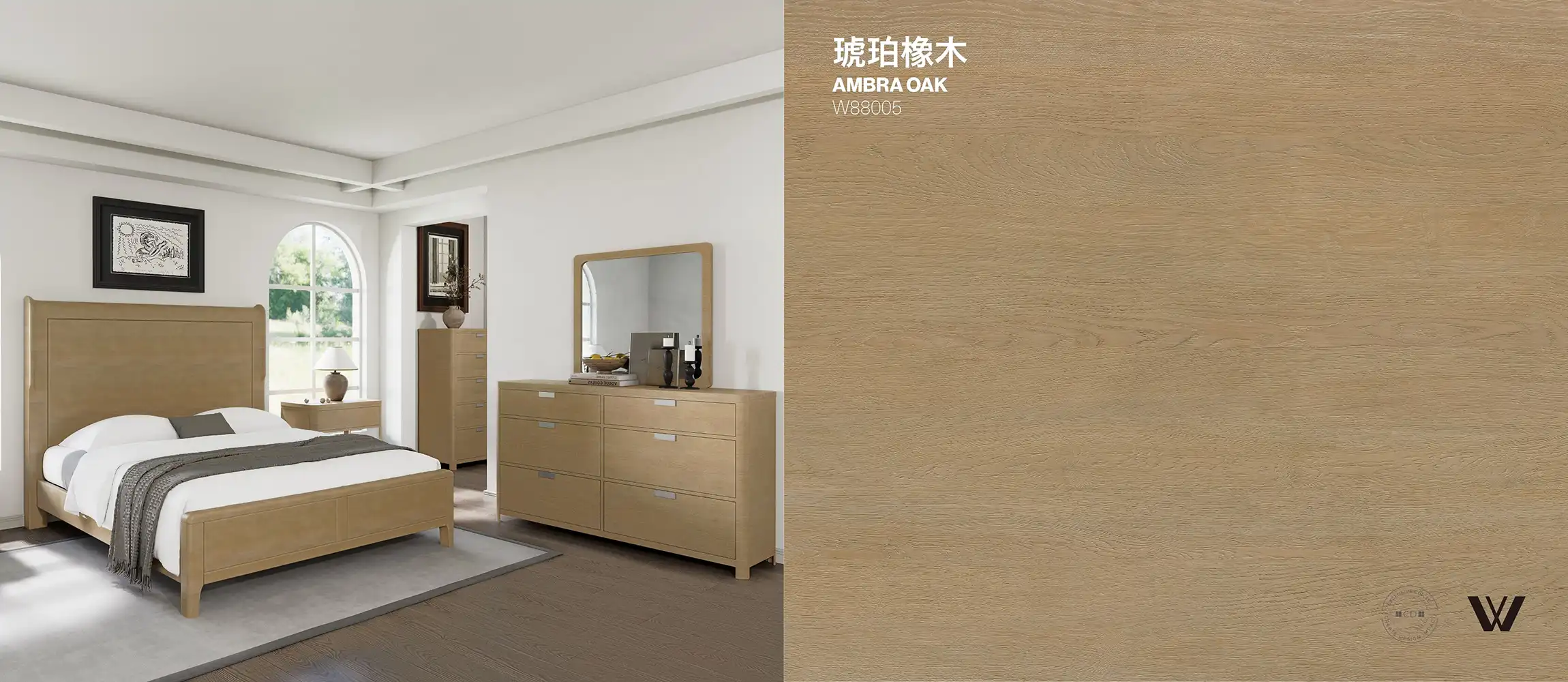 W88005Ambra oak wood grain effect picture